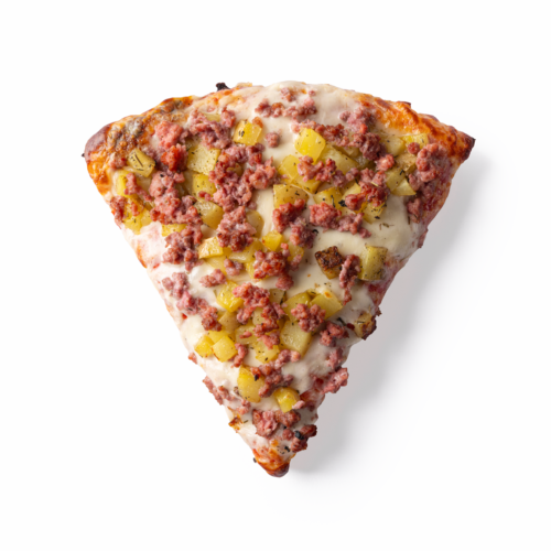Pomodoro, mozzarella, salsiccia, patate, rosmarino